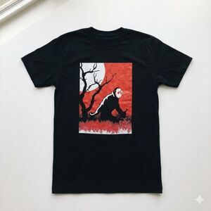 Friday the 13th Yeti Nightmare Graphic Tee Horror Streetwear Black S